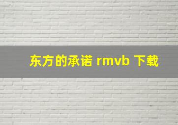 东方的承诺 rmvb 下载